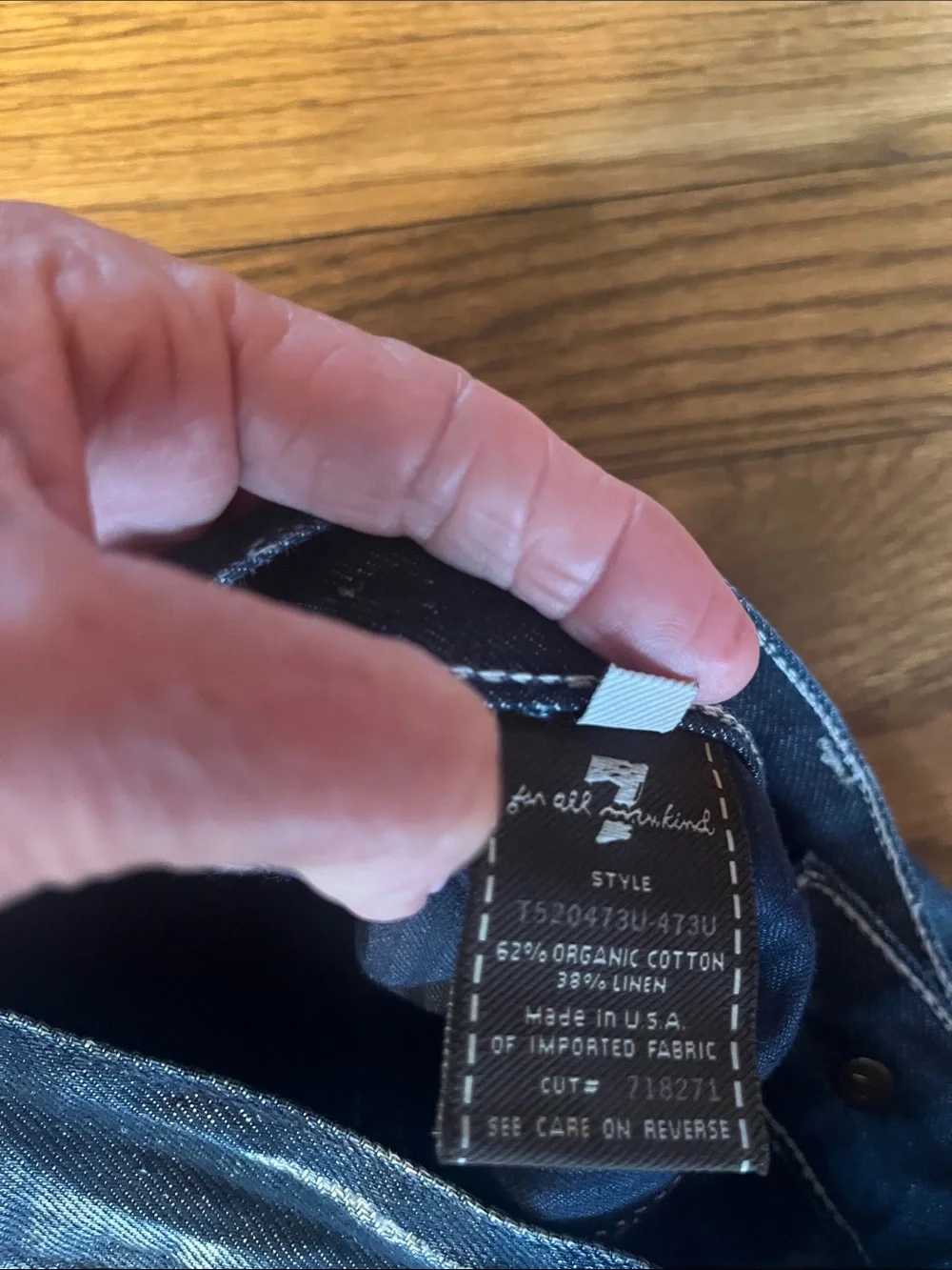 7 For All Mankind Men's Dark Blue Bootcut Jeans